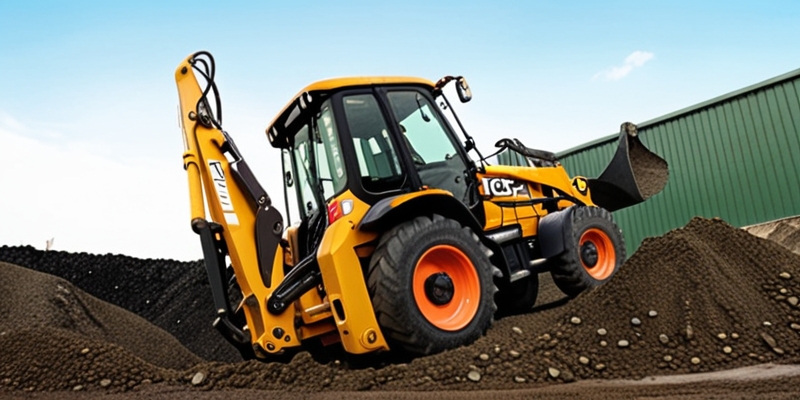 экскаватор-погрузчик JCB на биотопливе